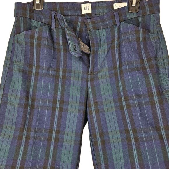 GAP Pants - GAP Blue and Green Plaid Signature Skinny Pants, Size 10